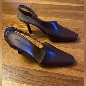 Bellini Women's Chocolate Brown Slingback Heels